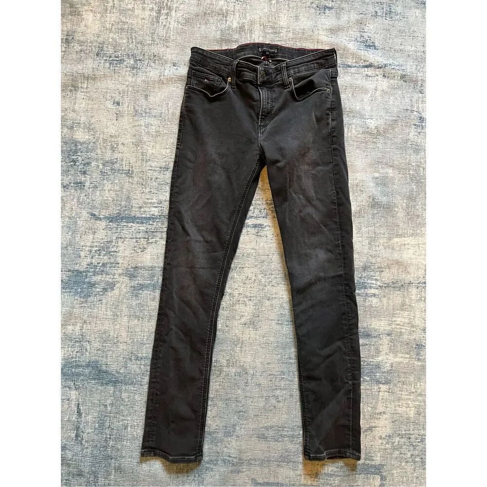 Tommy Hilfiger Black Scanton Slim Skinny Jeans Size 16